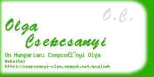 olga csepcsanyi business card